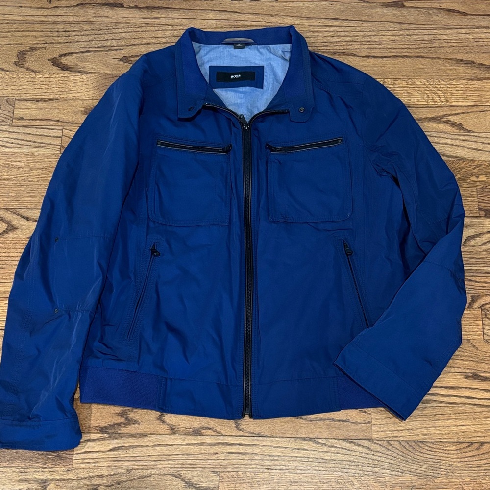Hugo Boss Men's Blue lightweight Jacket 46R